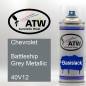 Preview: Chevrolet, Battleship Grey Metallic, 40V12: 400ml Sprühdose, von ATW Autoteile West.